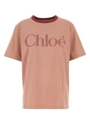 Melange dark pink cotton t-shirt CHLOE (CH25AJH20173) Melange dark pink cotton t-shirt CHLOE (CH25AJH20173)