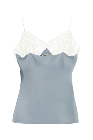 Powder blue satin tank top Black CHLOE (CH25SHT66342) Powder blue satin tank top Black CHLOE (CH25SHT66342)