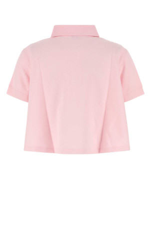 Рожева сорочка-поло оверсайз з піке Рожева LOEWE (S359Y23XAI)