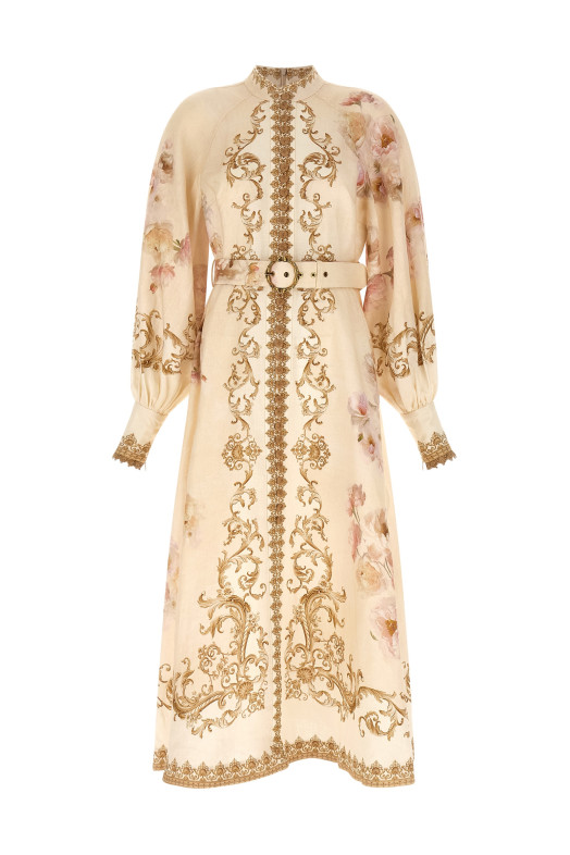 'Hypnotic Buttoned Midi' dress Pink 'Hypnotic Buttoned Midi' dress Pink