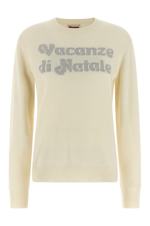 Свитер «New Queen-Vacanze di Natale» Лимитированная серия. Белый QUE001000433IVACANZELOGO10AR