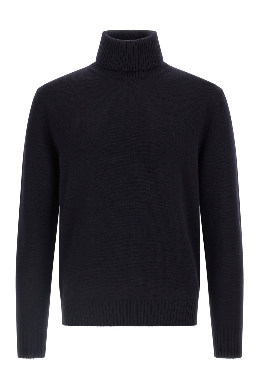 Шерстяной свитер с высоким воротником Синий BALLANTYNE B2P1117W07113777