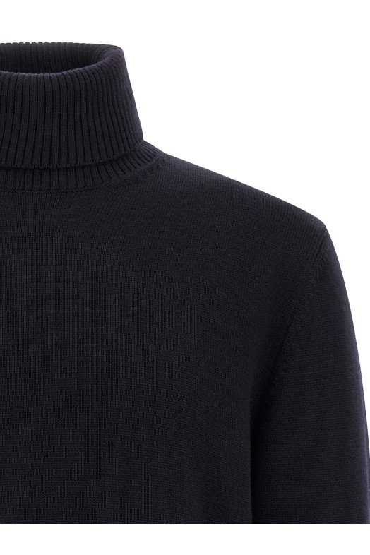 Шерстяной свитер с высоким воротником Синий BALLANTYNE B2P1117W07113777