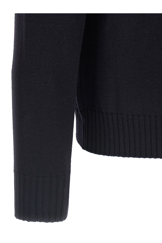 Шерстяной свитер с высоким воротником Синий BALLANTYNE B2P1117W07113777