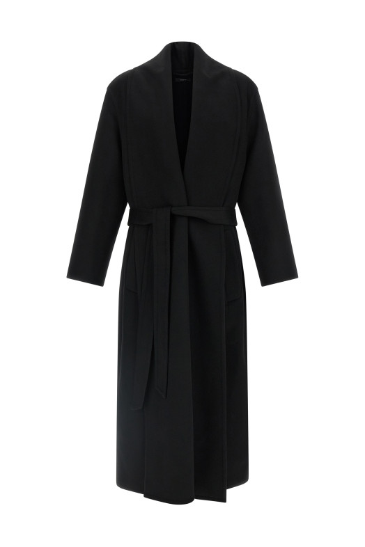 Cashmere wool coat Black