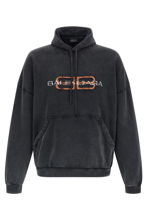 Худі з принтом Чорний BALENCIAGA 850349TTVD71041 Худі з принтом Чорний BALENCIAGA 850349TTVD71041