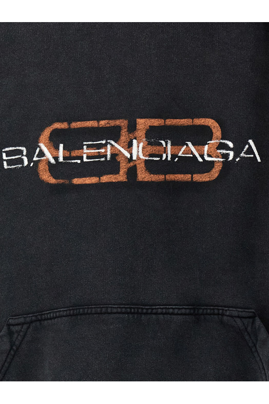 Худи с принтом Черный BALENCIAGA 850349TTVD71041 Худи с принтом Черный BALENCIAGA 850349TTVD71041