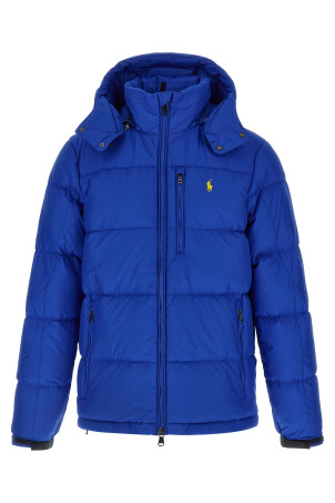 Logo embroidery down jacket Blue Logo embroidery down jacket Blue