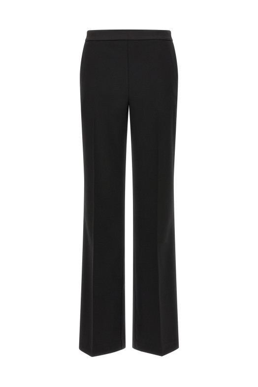 Satin detail trousers Black