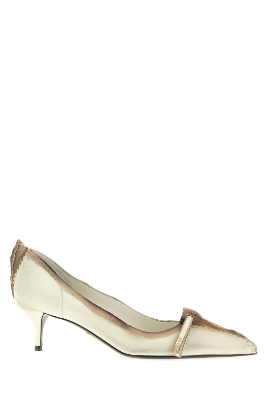 Туфли из состаренной кожи Бежевые PRADA 1I208OFA055V69F0K74 Туфли из состаренной кожи Бежевые PRADA 1I208OFA055V69F0K74