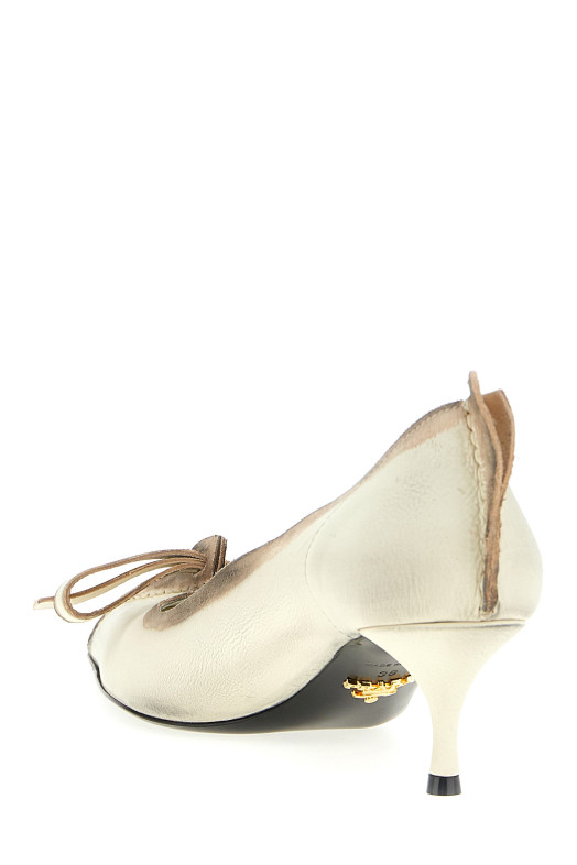 Туфли из состаренной кожи Бежевые PRADA 1I208OFA055V69F0K74 Туфли из состаренной кожи Бежевые PRADA 1I208OFA055V69F0K74