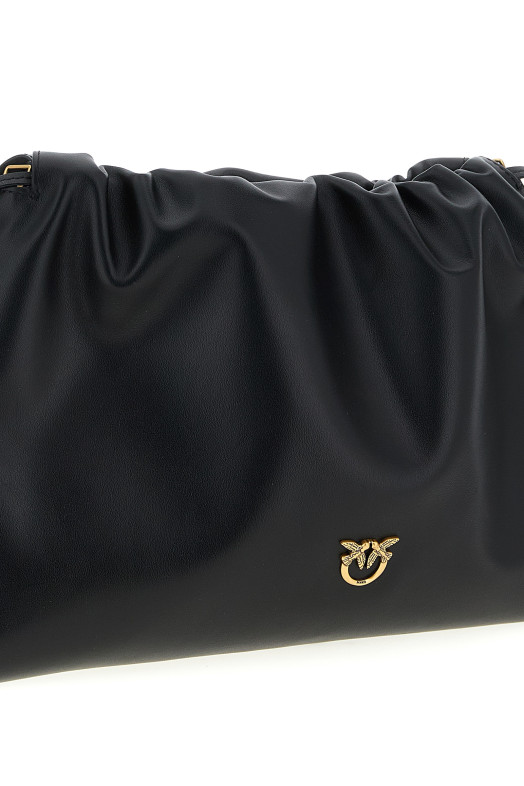 Maxi leather clutch Black