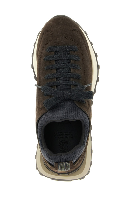 Замшеві кросівки Коричневі BRUNELLO CUCINELLI MZ60G3087C2803