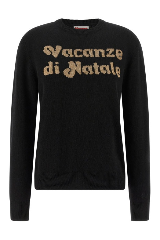 Свитер «New Queen-Vacanze di Natale» Лимитированная серия. Черный QUE001000432IVACANZELOGO00OR