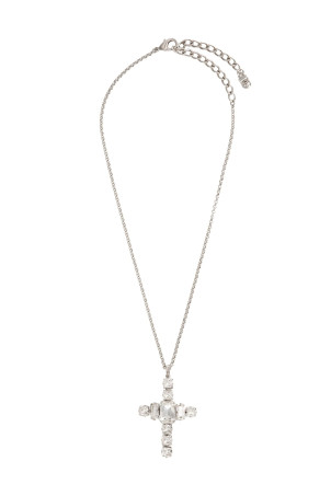 Срібний хрестик зі стразами DOLCE & GABBANA WNR8S8W111187655 Срібний хрестик зі стразами DOLCE & GABBANA WNR8S8W111187655