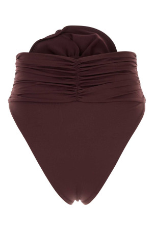 Grape stretch nylon bikini bottom Brown MAGDA BUTRYM (310525)