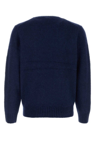 Свитер из шерстяной смеси темно-синего цвета POLO RALPH LAUREN (710918805)