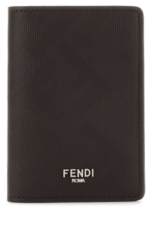 Dark brown leather Fendi Shadow card holder FENDI (7M0349AJF4) Dark brown leather Fendi Shadow card holder FENDI (7M0349AJF4)