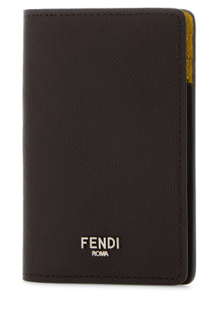 Dark brown leather Fendi Shadow card holder FENDI (7M0349AJF4) Dark brown leather Fendi Shadow card holder FENDI (7M0349AJF4)