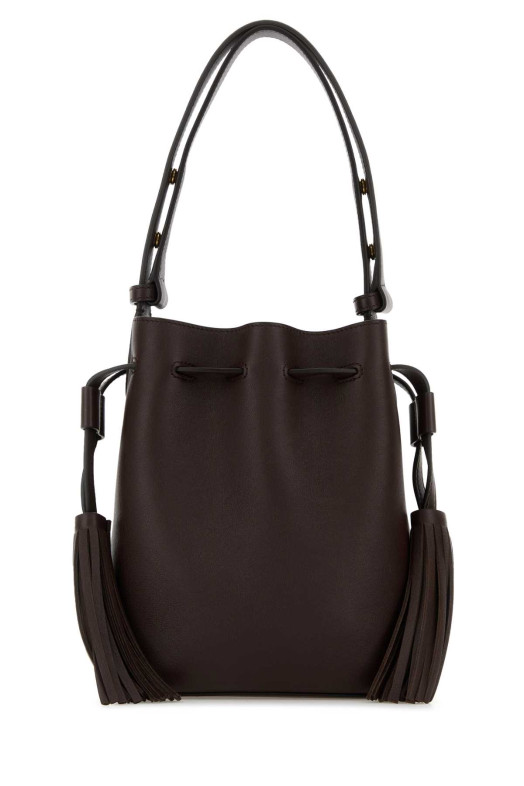 Chocolate leather VLogo Signature bucket bag VALENTINO GARAVANI (7W0B0S37HHL)