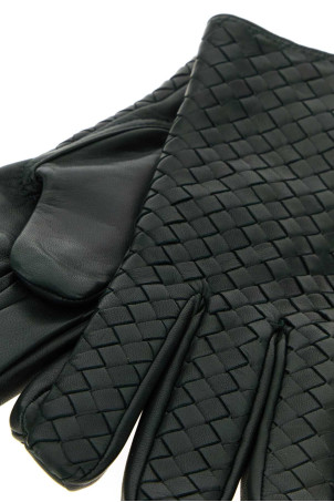 Кожаные перчатки бутылочно-зеленого цвета BOTTEGA VENETA (804440V0171) Кожаные перчатки бутылочно-зеленого цвета BOTTEGA VENETA (804440V0171)