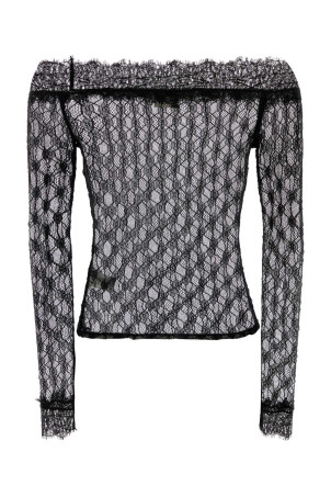Черный топ Marlene из эластичного кружева ISABEL MARANT (HT0730FAC4J06I) Черный топ Marlene из эластичного кружева ISABEL MARANT (HT0730FAC4J06I)