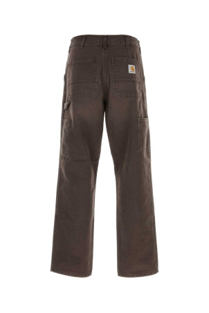 Коричневые хлопковые брюки с двойными наколенниками CARHARTT WIP (I03479632) Коричневые хлопковые брюки с двойными наколенниками CARHARTT WIP (I03479632)