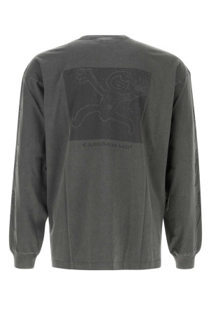 Темно-серая хлопковая футболка с длинным рукавом Terrestrial CARHARTT WIP (I035227) Темно-серая хлопковая футболка с длинным рукавом Terrestrial CARHARTT WIP (I035227)