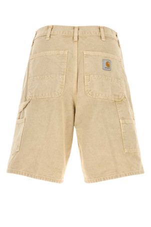 Бежевые джинсовые шорты с одним наколенником CARHARTT WIP (I035558) Бежевые джинсовые шорты с одним наколенником CARHARTT WIP (I035558)