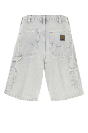 Серые джинсовые шорты с одним наколенником CARHARTT WIP (I035558) Серые джинсовые шорты с одним наколенником CARHARTT WIP (I035558)