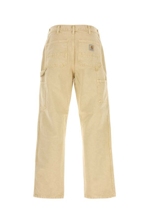 Бежевые джинсовые брюки с одним наколенником CARHARTT WIP (I03555932) Бежевые джинсовые брюки с одним наколенником CARHARTT WIP (I03555932)