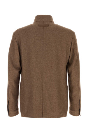 Chocolate wool blend blazer ZEGNA (R250C57A21VHKQ0) Chocolate wool blend blazer ZEGNA (R250C57A21VHKQ0)