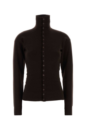 Brown wool cardigan LEMAIRE (TO1431LK1045)