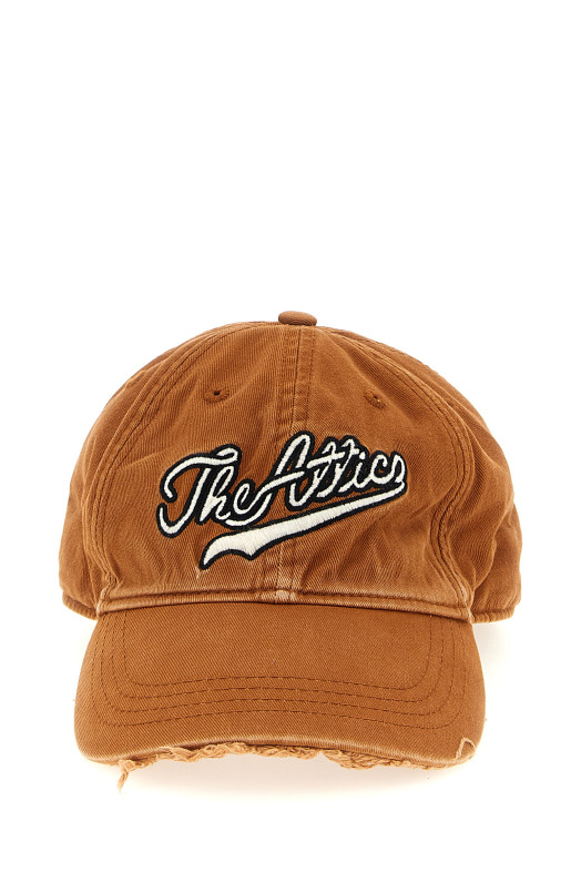 Кепка с вышитым логотипом, коричневая THE ATTICO 251WAC00039046