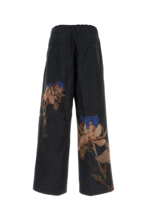 Black wool blend Pian wide-leg pant DRIES VAN NOTEN (2520209072068)
