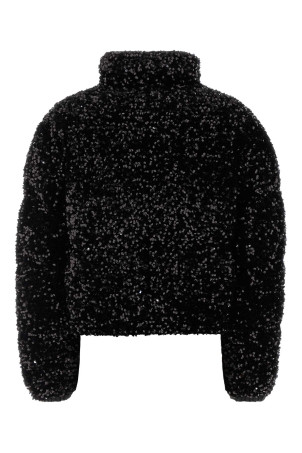 Прикрашена поліестерова пухова куртка Louvi Чорна MONCLER (K20931A0024489B7V)