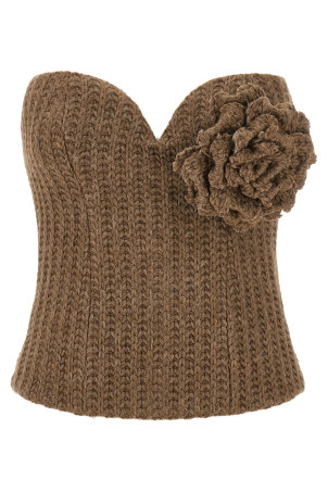 Бюстье из трикотажа, коричневое GIUSEPPE DI MORABITO 05FWTO352F0530330 Бюстье из трикотажа, коричневое GIUSEPPE DI MORABITO 05FWTO352F0530330