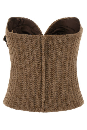 Бюстье из трикотажа, коричневое GIUSEPPE DI MORABITO 05FWTO352F0530330 Бюстье из трикотажа, коричневое GIUSEPPE DI MORABITO 05FWTO352F0530330