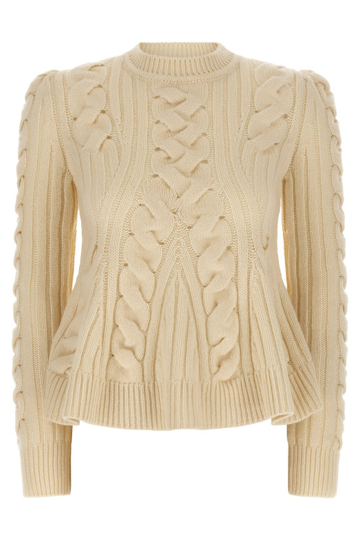 Светр «Peplum Cable» Білий 848809Q1BE19004 Светр «Peplum Cable» Білий 848809Q1BE19004