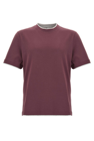 Double layer t-shirt Bordeaux
