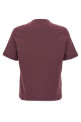 Двухслойная футболка бордового цвета BRUNELLO CUCINELLI M0B137427CTF75