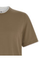 Двухслойная футболка Зеленая BRUNELLO CUCINELLI M0B137427CHQ14