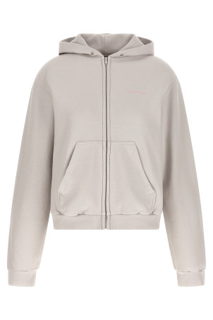 Logo embroidery hoodie Gray