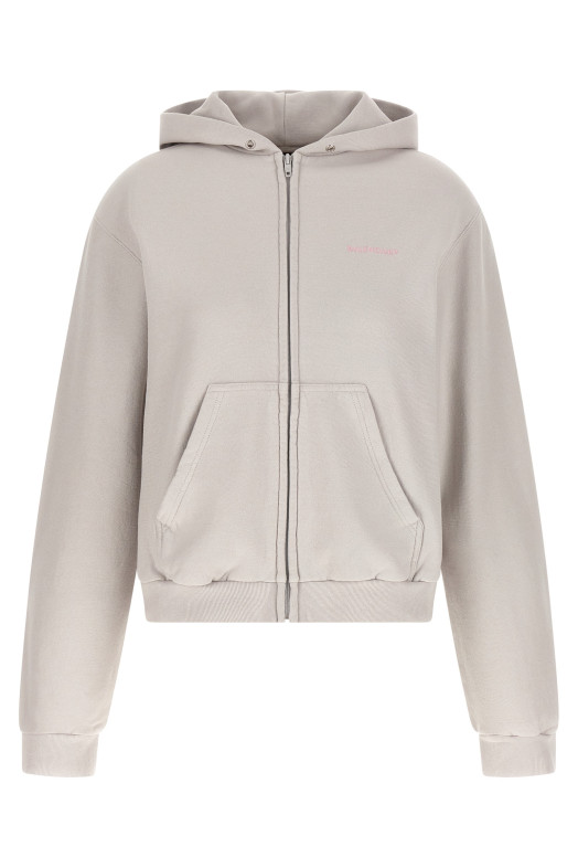 Logo embroidery hoodie Gray