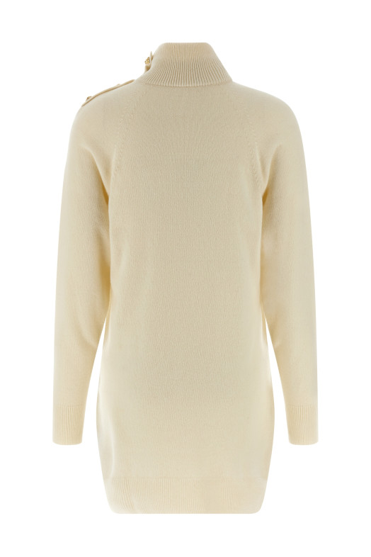 Кашемірове вовняне плаття Бежеве BALMAIN FF0R9382KI870KA Кашемірове вовняне плаття Бежеве BALMAIN FF0R9382KI870KA