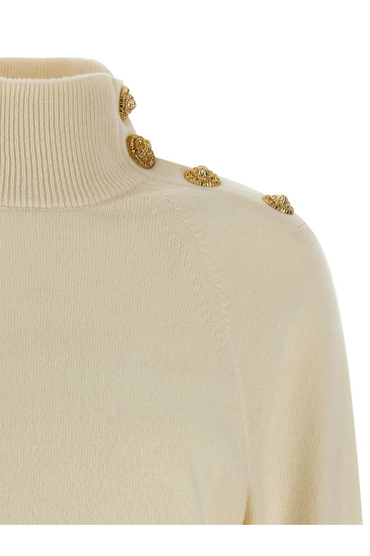 Кашемірове вовняне плаття Бежеве BALMAIN FF0R9382KI870KA Кашемірове вовняне плаття Бежеве BALMAIN FF0R9382KI870KA