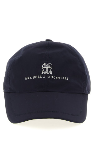 Кепка з вишитим логотипом, синя BRUNELLO CUCINELLI MD4799187PCVK46 Кепка з вишитим логотипом, синя BRUNELLO CUCINELLI MD4799187PCVK46