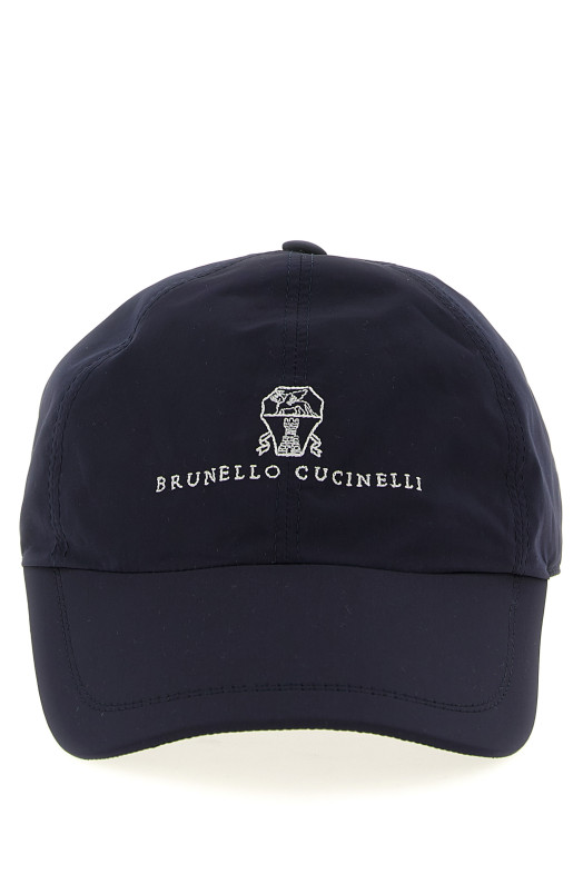 Кепка с вышитым логотипом, синяя BRUNELLO CUCINELLI MD4799187PCVK46