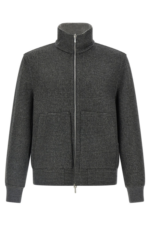 Cashmere reversible bomber jacket Gray Cashmere reversible bomber jacket Gray