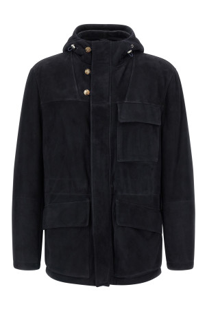 Замшевая куртка Синяя BRUNELLO CUCINELLI MPSTR2057C4254 Замшевая куртка Синяя BRUNELLO CUCINELLI MPSTR2057C4254